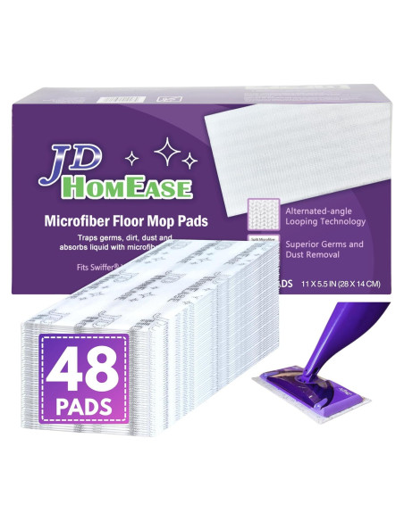 48 Almohadillas de Microfibra Premium para Swiffer WetJet - Absorbentes y Duraderas