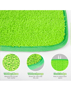 Paños de Mopa Reutilizables UMAYCOOL 4 Piezas 27.4x14 cm 2