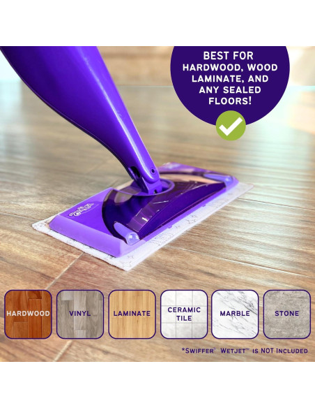 48 Almohadillas de Microfibra Premium para Swiffer WetJet - Absorbentes y Duraderas