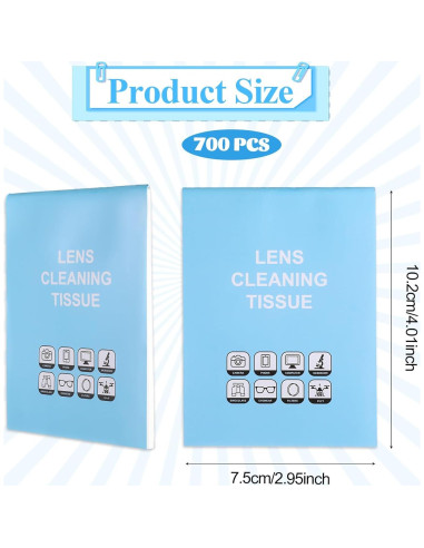 700 Hojas de Papel Limpiador JIYIN para Lentes y Pantallas