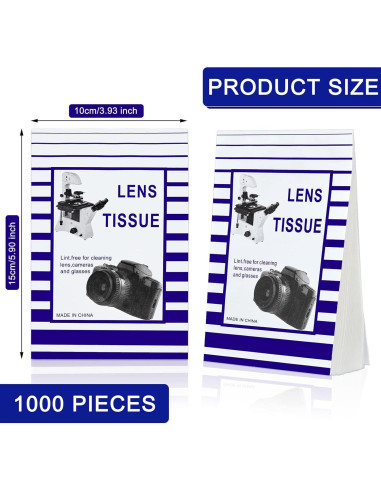 1000 Paños de Limpieza de Lentes Amylove - 20 Cuadernillos