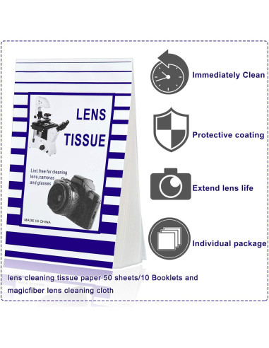 1000 Paños de Limpieza de Lentes Amylove - 20 Cuadernillos