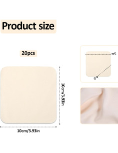 20 Paños de Gamuza para Cerámica Xthrotsenk 9.9x9.9 cm 2