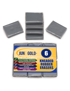 Borradores Amasados Grises June Gold - Paquete de 6 Unidades