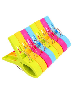 Pinzas de Toalla de Playa Danmu Multicolor 8 Piezas 10.4 cm