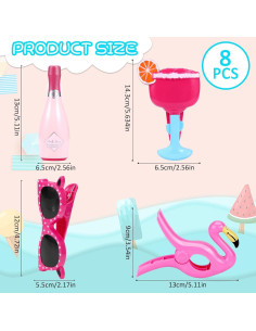 8 Clips para Toallas de Playa Piklodo - Flamenco y Más 2