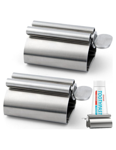 Exprimidor de Pasta de Dientes LOVEINUSA 2PCS Acero Inoxidable