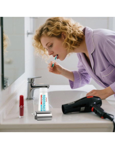 Exprimidor de Pasta de Dientes LOVEINUSA 2PCS Acero Inoxidable