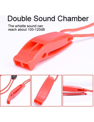 Paquete de 4 Silbatos de Emergencia CooBigo Naranja