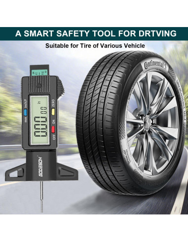 Medidor de Profundidad de Banda de Rodadura GODESON Digital