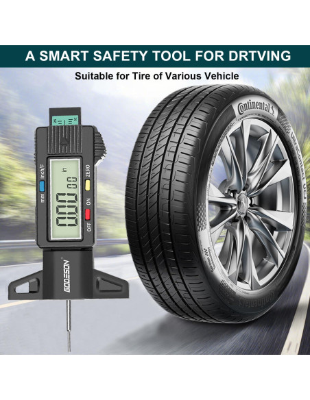 Medidor de Profundidad de Banda de Rodadura GODESON Digital