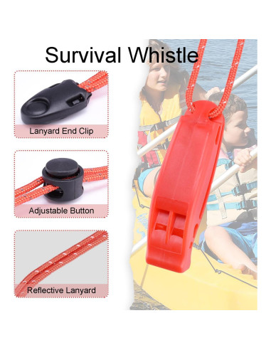 Paquete de 4 Silbatos de Emergencia CooBigo Naranja