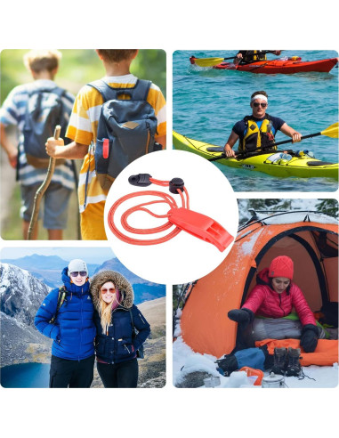 Paquete de 4 Silbatos de Emergencia CooBigo Naranja