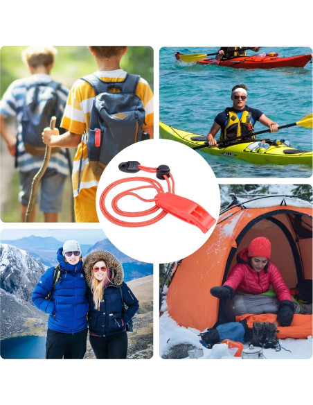 Paquete de 4 Silbatos de Emergencia CooBigo Naranja Paquete de 4 Silbatos de Emergencia CooBigo Naranja