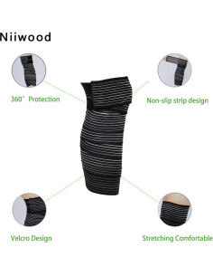 Venda de Compresión Elástica para Rodilla Niiwood 180 cm 2