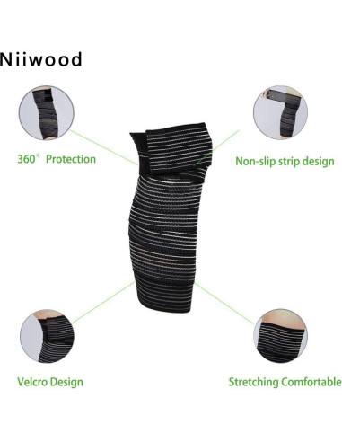 Venda de Compresión Elástica para Rodilla Niiwood 180 cm