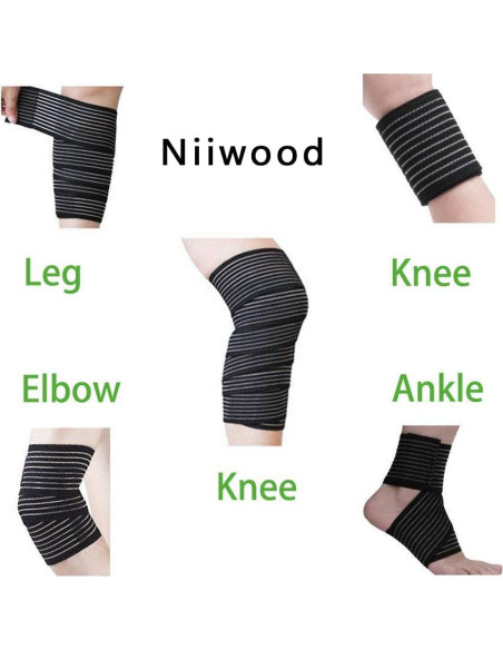 Venda de Compresión Elástica para Rodilla Niiwood 180 cm