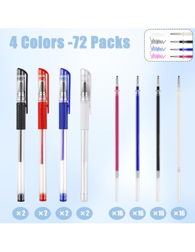 8 Bolígrafos Borrables por Calor COIDEA con 64 Recargas