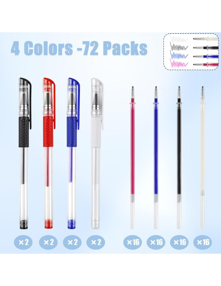 8 Bolígrafos Borrables por Calor COIDEA con 64 Recargas