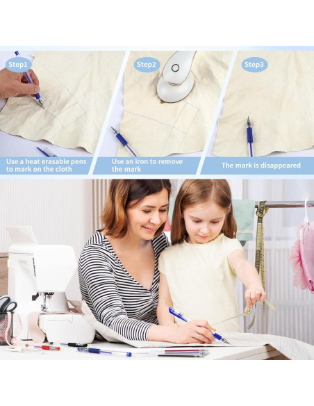 8 Bolígrafos Borrables por Calor COIDEA con 64 Recargas