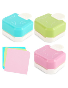 Koogel Punch de Esquina Redondeada 3 en 1 para Manualidades