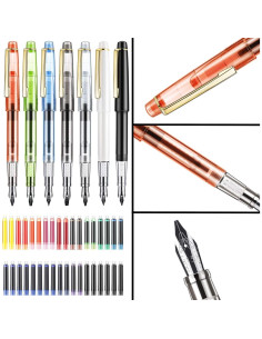 Juego de Caligrafía GC QUILL 42 Piezas con 7 Plumas y 36 Cartuchos 2