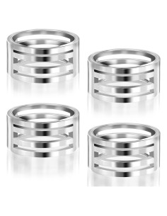 4 Abridores de Anillos de Salto Xinjoduz Acero Inoxidable Plata