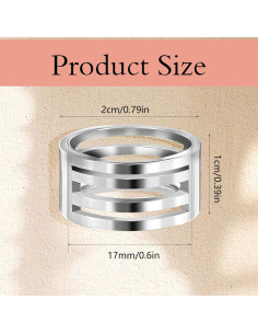 4 Abridores de Anillos de Salto Xinjoduz Acero Inoxidable Plata 2