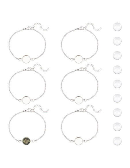 Kits de Brazaletes UNICRAFTALE 12 Piezas Acero Inoxidable 12mm