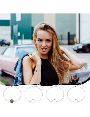 Kits de Brazaletes UNICRAFTALE 12 Piezas Acero Inoxidable 12mm