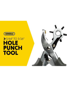 Alicates de Perforación Giratorios General Tools 73 - 6 Tamaños 2