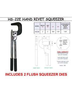 Prensa de Remaches Manual HANSON RIVET HS-22E-F 5.08 cm 2