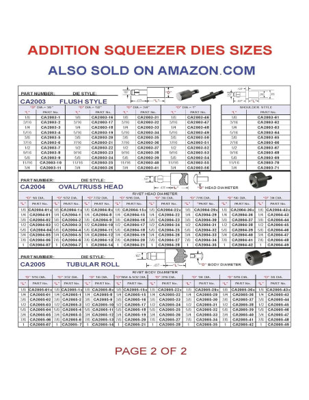 Prensa de Remaches Manual HANSON RIVET HS-22E-F 5.08 cm
