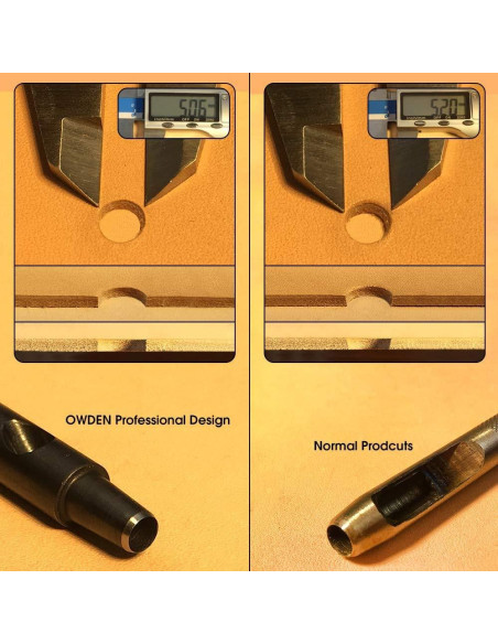 Juego de Punch de Agujeros de Cuero OWDEN 13 Piezas 1-12mm Juego de Punch de Agujeros de Cuero OWDEN 13 Piezas 1-12mm