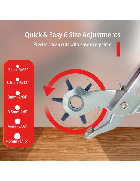 Perforador de Agujeros para Cinturones Adorox - 6 Tamaños