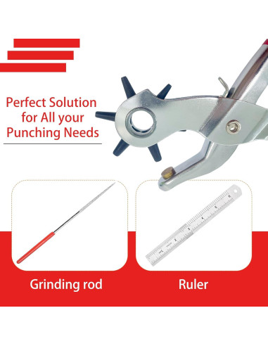 Perforador de Agujeros para Cinturones Adorox - 6 Tamaños