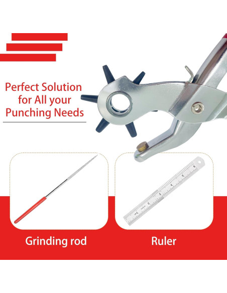 Perforador de Agujeros para Cinturones Adorox - 6 Tamaños