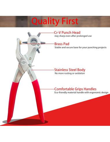 Perforador de Agujeros para Cinturones Adorox - 6 Tamaños