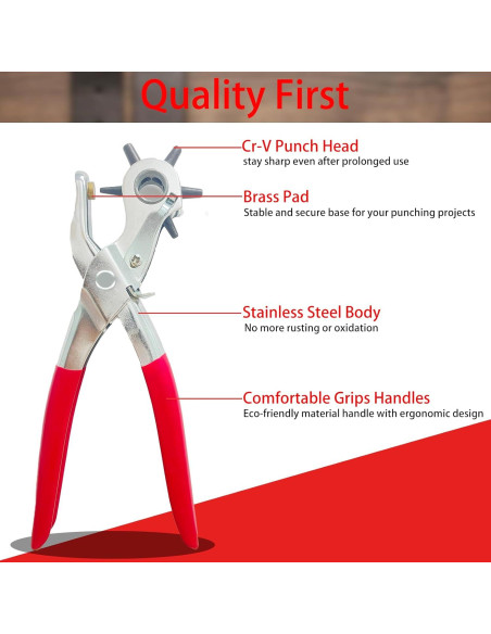 Perforador de Agujeros para Cinturones Adorox - 6 Tamaños