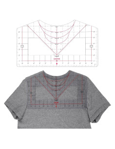 Guía de Regla para Camisetas 2Pcs Gjinxi - Medición Precisa