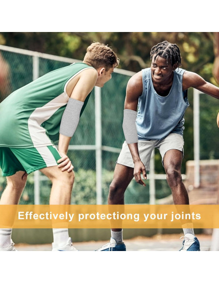 2 Pares Almohadillas de Codo Compresión AOZUO Gris 22cm