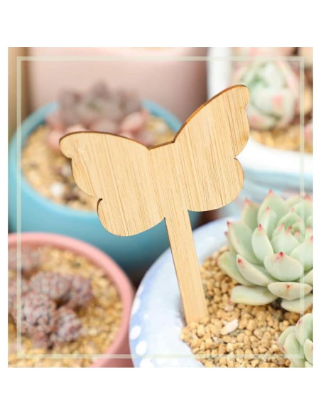 Etiquetas de Plantas de Bambú Elsjoy 90 Piezas 9 Estilos