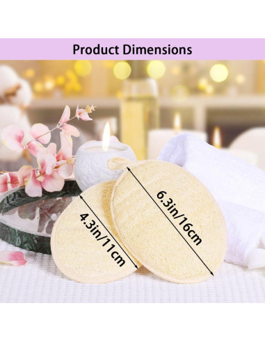 Esponja Exfoliante Natural de Lufa SHENGZHENFUSHI - 3 Piezas