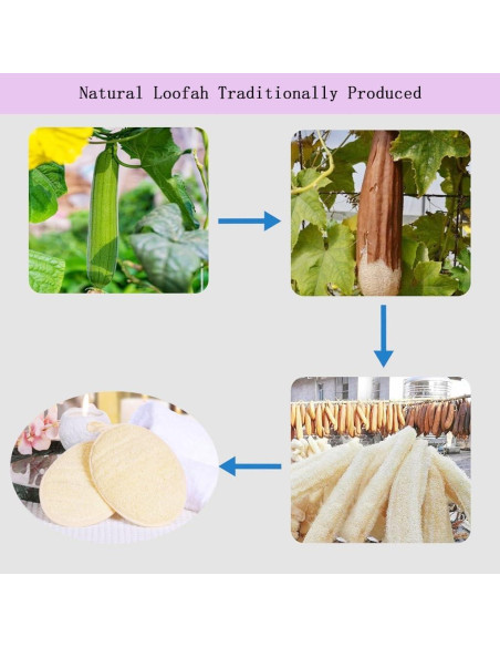 Esponja Exfoliante Natural de Lufa SHENGZHENFUSHI - 3 Piezas
