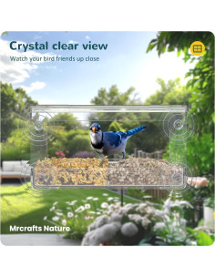 Comedero para Aves de Ventana MrCrafts Nature Rectángulo 0.23 kg 2