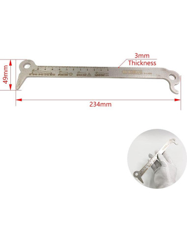 Verificador de Desgaste de Cadena OTOM CC-1 para Cadenas 520 525 530