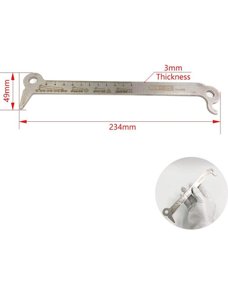 Verificador de Desgaste de Cadena OTOM CC-1 para Cadenas 520 525 530