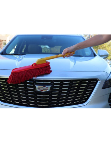 Duster de Coche California 62442 con Mango de Madera 66 cm Rojo