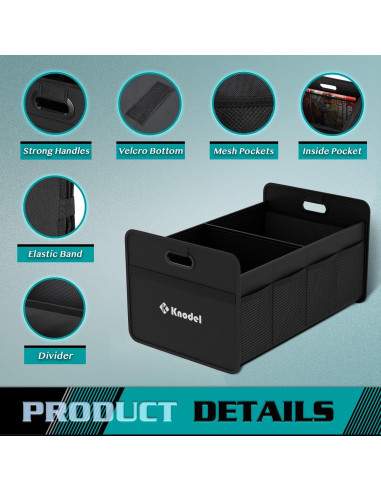 Organizador de Maletero K KNODEL Plegable Pequeño Negro