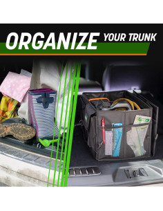 Organizador de Maletero DRIVE Auto - Colapsable y Duradero - Negro 2